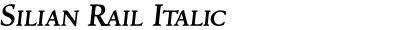 Silian Rail Italic